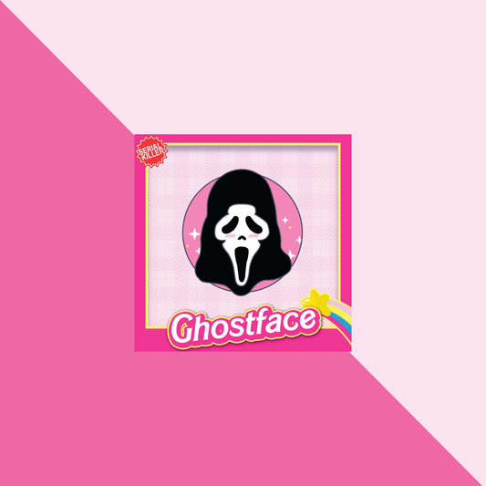 Acrylic Pin | Ghost Face Doll Box Girl