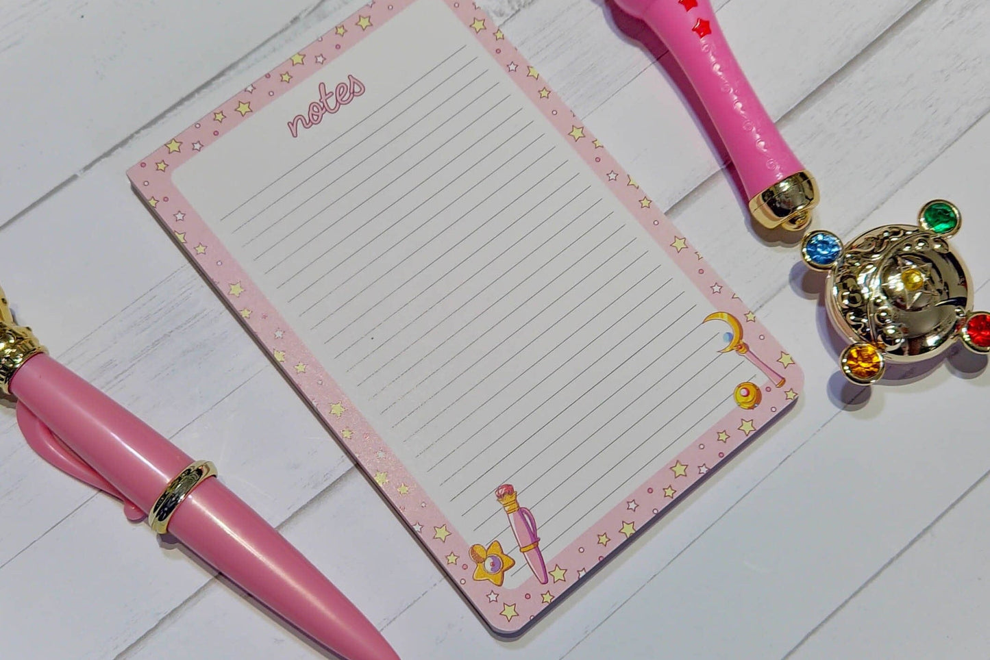 Oopsies S-Grade Magical Girl Moon Memo Notepad | Memopad | Kawaii Stationery | 50 Sheets