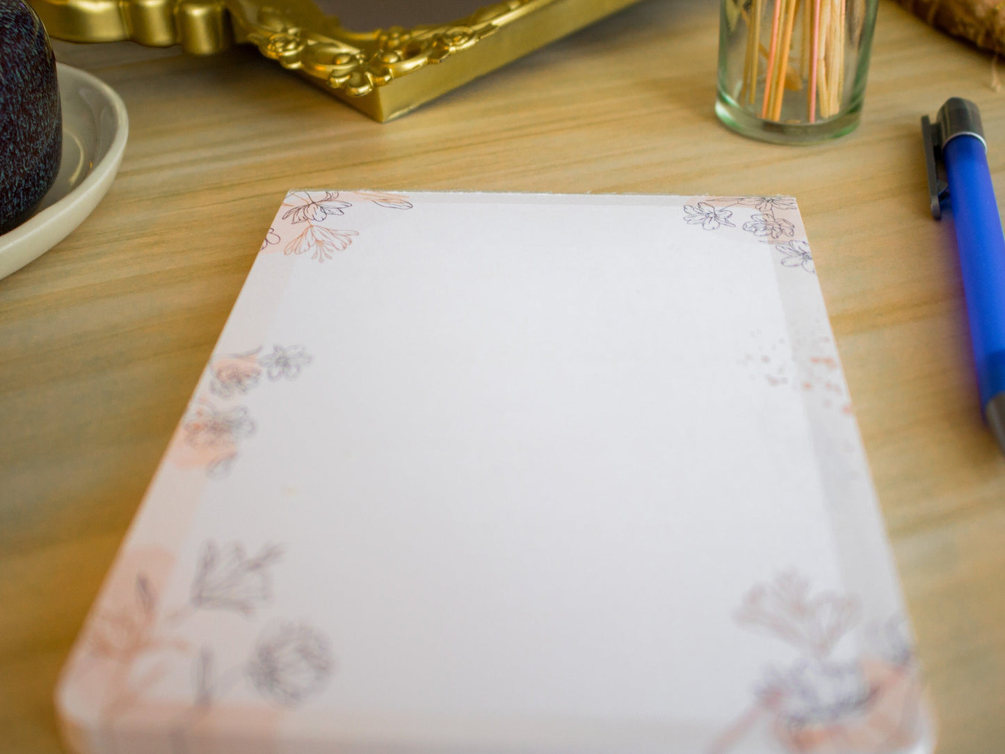 Delicate Flower Memo Notepad | Memopad | 50 Sheets