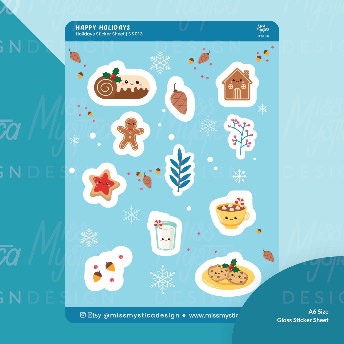 Happy Holiday Sticker Sheet