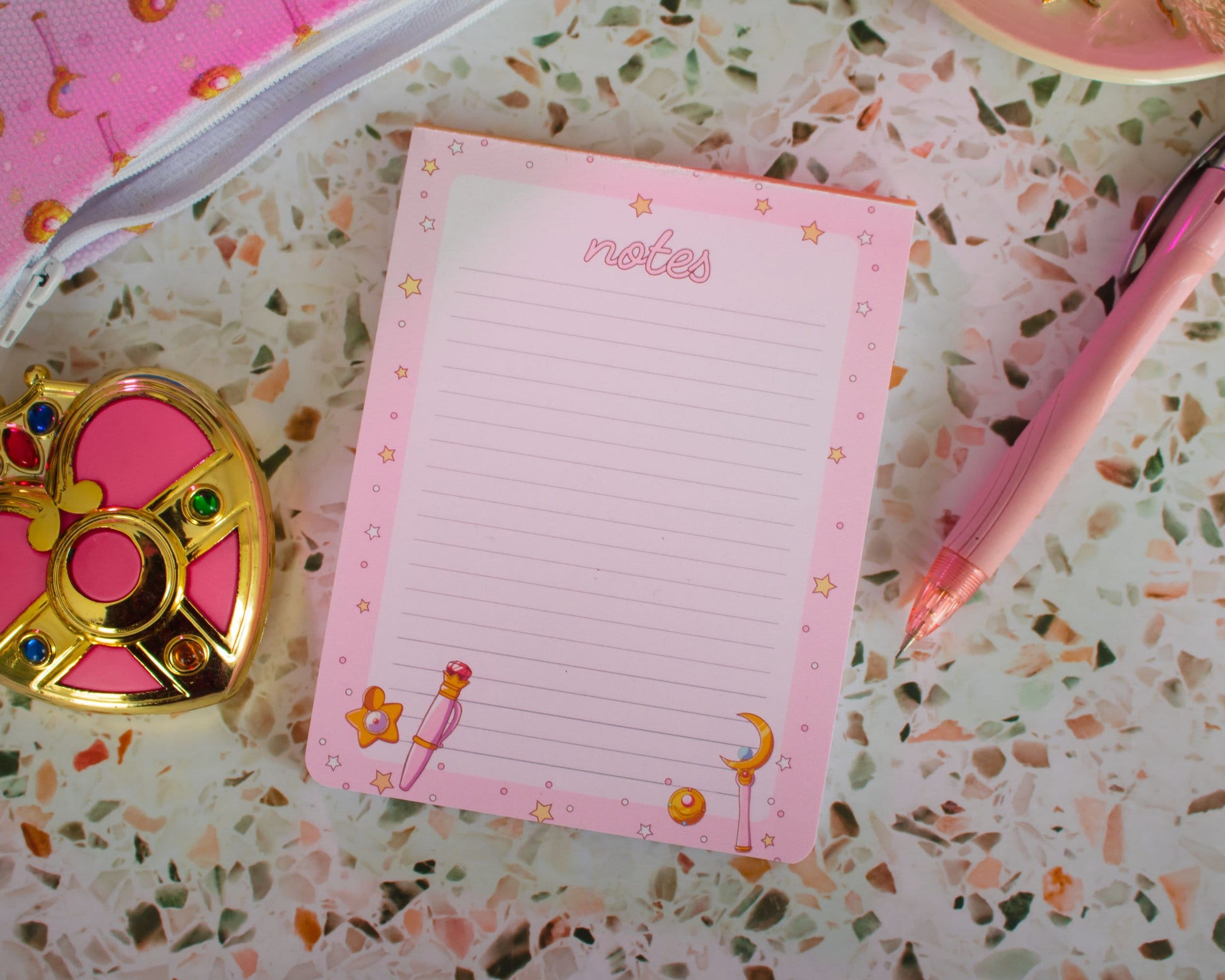 Magical Girl Moonie Memo Notes Notepad | Memopad | 50 Sheets